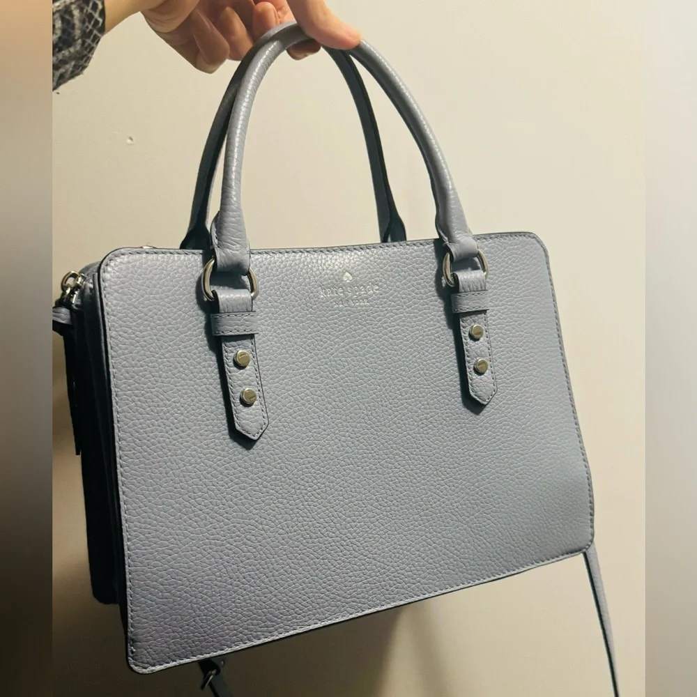 Kate Spade Gray Leather Handbag - Picture 2 of 10